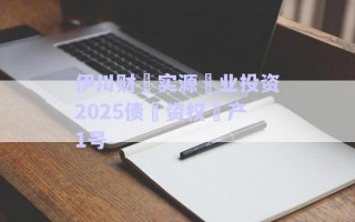 伊川財(cái)?實(shí)源?業(yè)投資2025債?資權(quán)?產(chǎn)1號